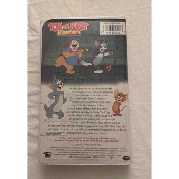 Tom and Jerry The Movie 1993 VHS Video Cassette Tape - Picture 3 of 5
